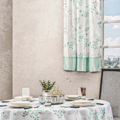 Juego de Cortinas Flora Menta